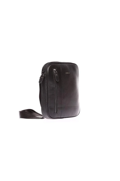 Grande Erkek Hakiki Deri Çapraz Askılı Çanta Siyah 6550 - Resim 2