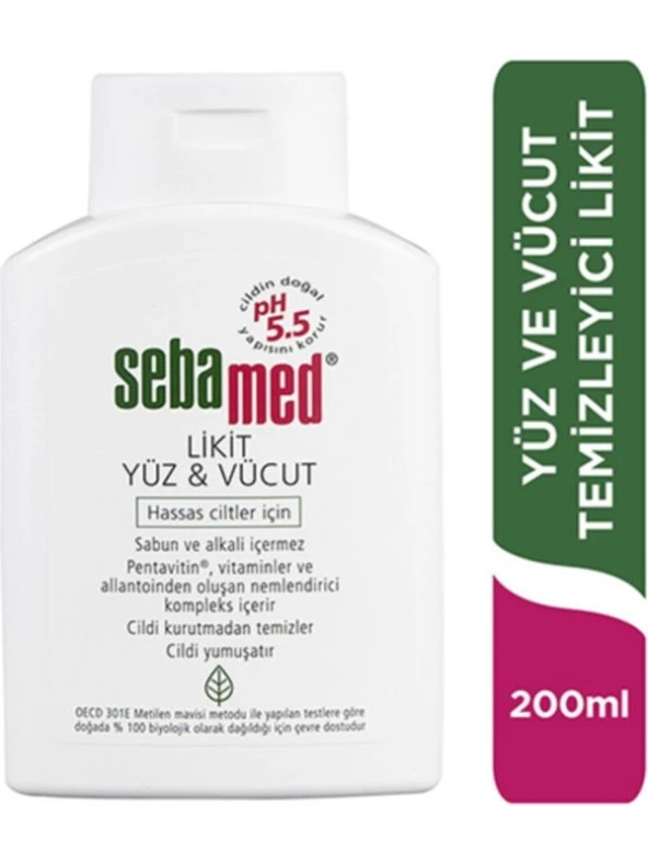 Sebamed Likit Yüz & Vücut Temizleyici 200 ml