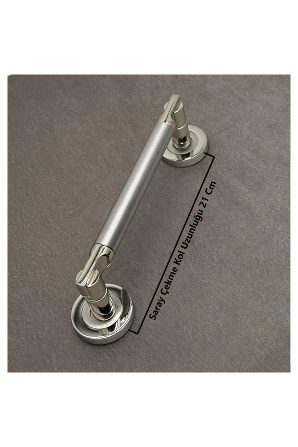 Nikel Saten Çekme Kapı Kolu Sürgülü Kapı Çekme Kolu 1 Adet - Resim 2