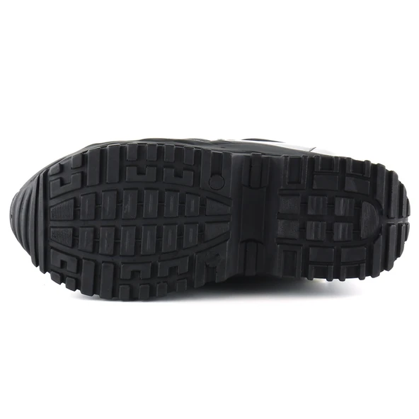 Erkan Saçmacı Mevira Siyah Rugan Streç Gümüş Zincirli Gizli Dolgu Topuklu Günlük Ayakkabı - 6