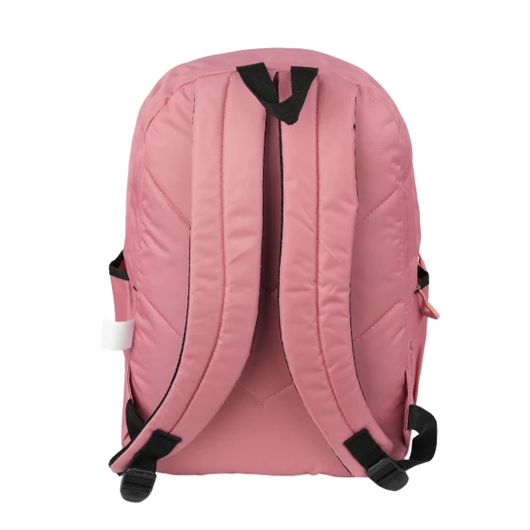 3 Bölmeli Su Geçirmez Kumaş Tablet Bölmeli Okul-Seyahat Sırt Çantası RLX2115-Pembe - 4