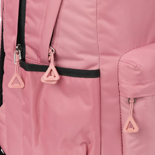 3 Bölmeli Su Geçirmez Kumaş Tablet Bölmeli Okul-Seyahat Sırt Çantası RLX2115-Pembe - 5