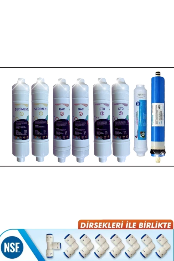 Kapalı Kasa 12'' Su Arıtma Cihazı Filtresi Vontron Membranlı Inline Yıllık Filtre