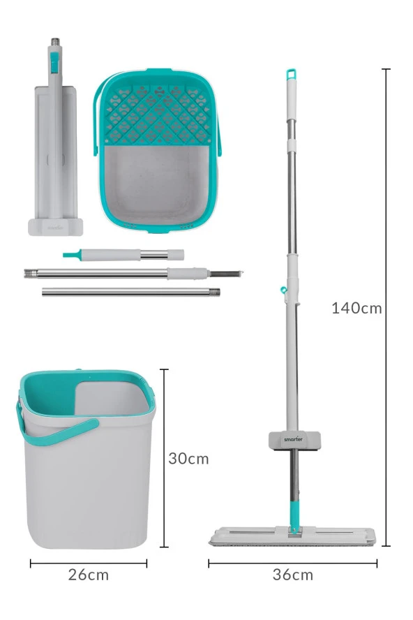 SMARTER AQUA STAR TEMİZLİK SETİ TABLET MOP PASPAS - 3