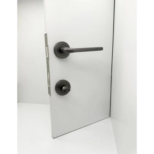 Özen Araç Mat Skoç Füme Rozetli Wc Banyo Kapı Kolu 1 Takım