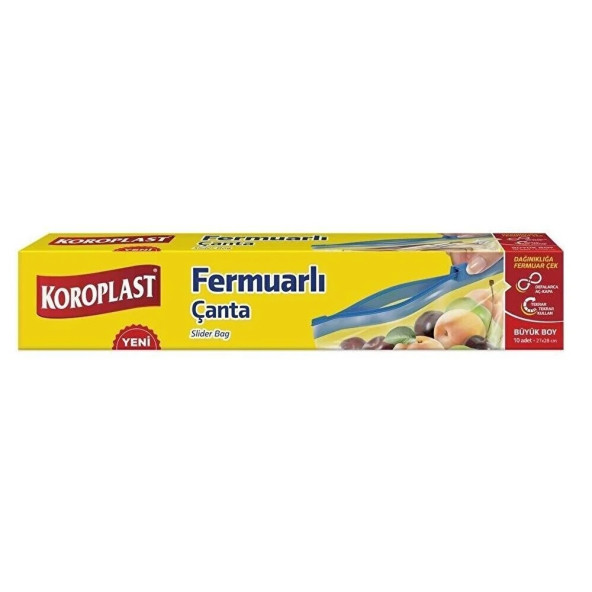 Koroplast Fermuarlı Çanta Büyük Boy 10 Lu 27 x 28 Cm x 3 Paket - 2
