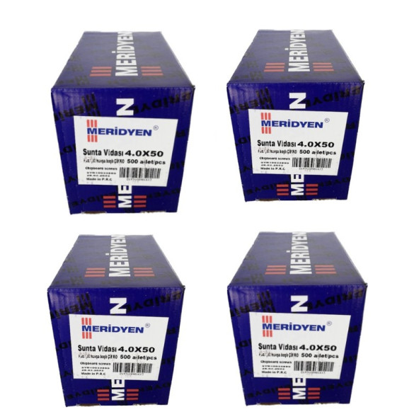 Meridyen Sunta vidası 4.0x50 2000 Adet (4 Paket) ürün görseli 1