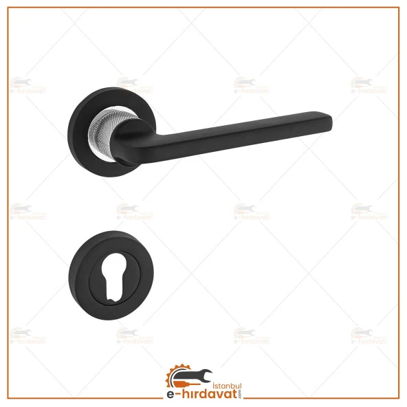 Hisar Çelik Kapı Kolu Rozetli Çelik Daire Giriş Kapı Kolu Sağ El Ile Açılır Tek Yön 1 Adet - 2