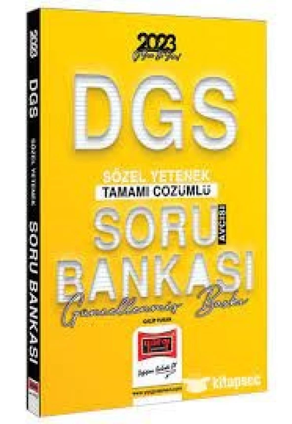 2023 DGS Soru Avcısı Tamamı Çözümlü Sözel Yetenek Soru Bankası Yargı Yayınları