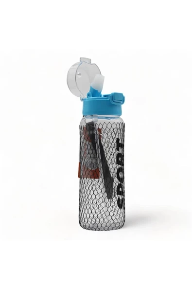 700ml Darbeye Isıya Dayanıklı Pipetli Suluk Matara BPA İçermez RLX426-Mavi - 2