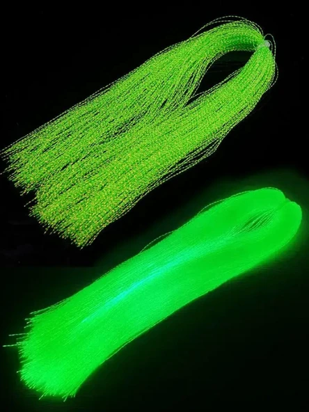 eagenset Fosforlu Karanlıkta Parlayan, Yeşil Glow Luminous in Dark Ultraviyole (UV) Neon 1 Adet Poşet Çapari Simi - 2