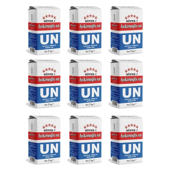 Hekimoğlu Un 2 kg x 9 Adet (18 kg) - 1