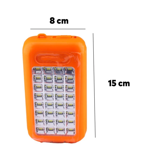 Güneş Enerjili Şarjlı 32 Ledli Işıldak Lamba Aydınlatma Kamp El Feneri Beyaz Işık Power Bank - 3