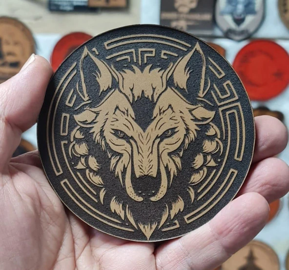 KURT Deri Peç - Arma - Wolf Leather PAtch - 2