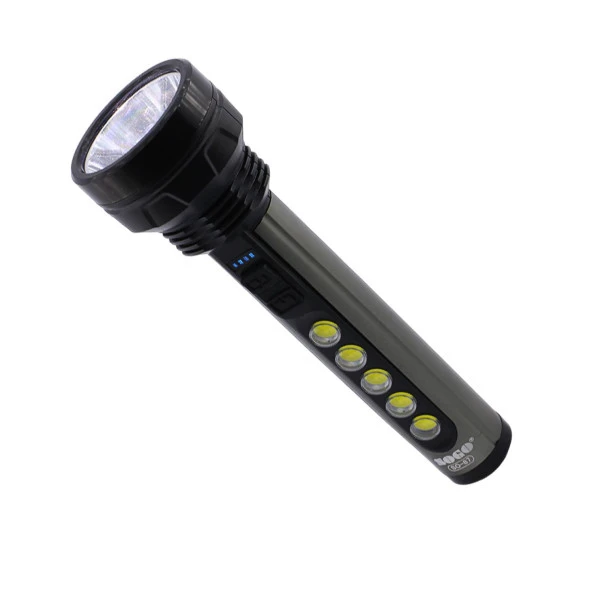 El Feneri Şarjlı Led Işıldak Kamp El Lambası Gece Aydınlatma 5 W + 3 W Beyaz Işık 1800 mAh - 2