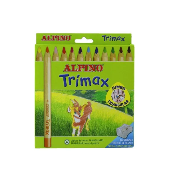 Alpıno Trimax Jumbo Kuru Boya 12  Renk