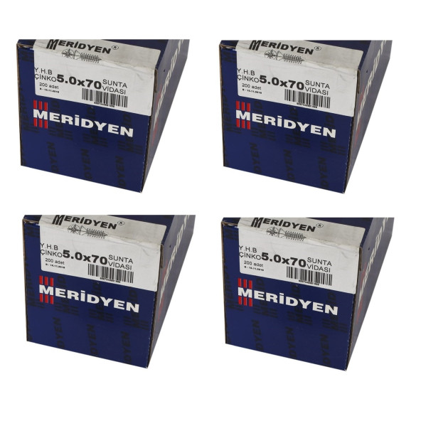 Meridyen Sunta vidası 5.0x70 800 Adet (4 Paket) ürün görseli 1