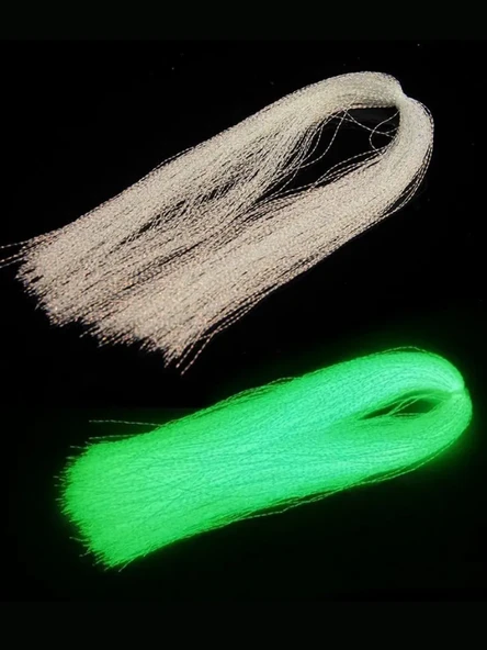 eagenset Fosforlu Karanlıkta Parlayan, Beyaz Glow Luminous in Dark Ultraviyole (UV) Neon 1 Adet Poşet Çapari Simi - 2