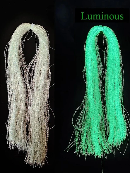 eagenset Fosforlu Karanlıkta Parlayan, Beyaz Glow Luminous in Dark Ultraviyole (UV) Neon 1 Adet Poşet Çapari Simi - 3