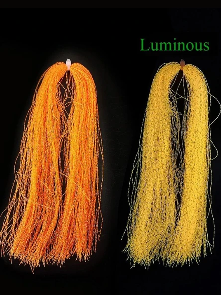 eagenset Fosforlu Karanlıkta Parlayan, Turuncu Glow Luminous in Dark Ultraviyole (UV) Neon 1 Adet Poşet Çapari Simi - 3