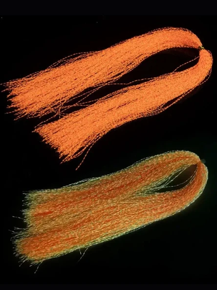 eagenset Fosforlu Karanlıkta Parlayan, Turuncu Glow Luminous in Dark Ultraviyole (UV) Neon 1 Adet Poşet Çapari Simi - 2