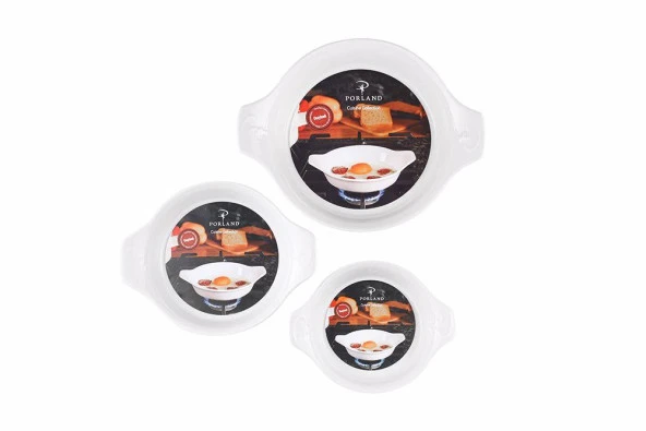 Porland Beyaz Sahan Takımı 3 Parça 21-17-14 cm 04A+P022146 - 3