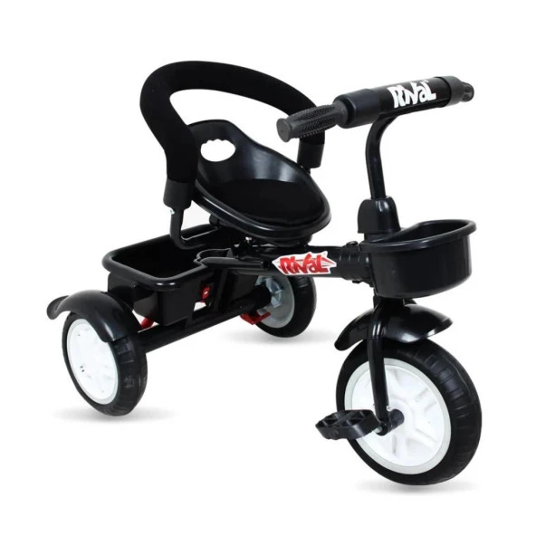 Rival Rv502 Nitro Plus 3 Tekerli Çocuk Bisikleti Eva Dolgu, Patlamaz Ses Yapmaz Çocuk Bisikleti Siyah