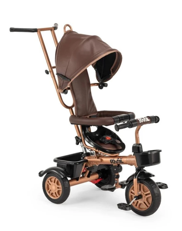 Rival RV501 Gold Hiper Bike Ebeveyn Kontrollü 3 Tekerli Çocuk Bisikleti Kahve ürün görseli 1