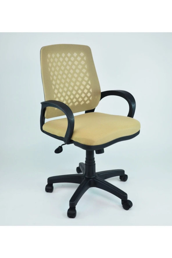 Fileli Petek Ofis Büro Bilgisayar Koltuğu Sandalyesi Cappucino