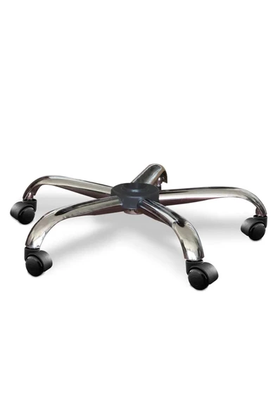 SERS MOBİLYA Yıldız Ayak Tekerli Krom Çalışma Sandalyesi Büro Sandalyesi Krom Yıldız Ayak Tekerli