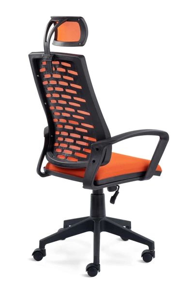 SERS MOBİLYA Panorama Fileli Müdür Koltuğu Ofis Fileli Koltuğu Başlıklı Büro Ofis Koltuğu - 4