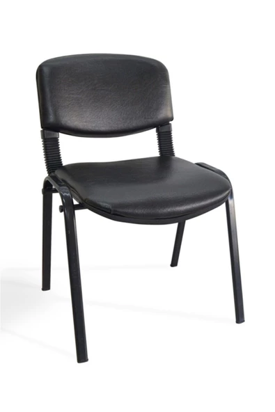 Arj I Office Furniture & Desing Siyah Ofis Büro Bekleme Misafir Form Koltuğu Sandalyesi 4lü 009 - 2