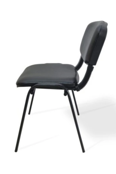 Arj Office Furniture Desing Siyah Ofis Büro Bekleme Misafir Form Koltuğu Sandalyesi 2li - 3