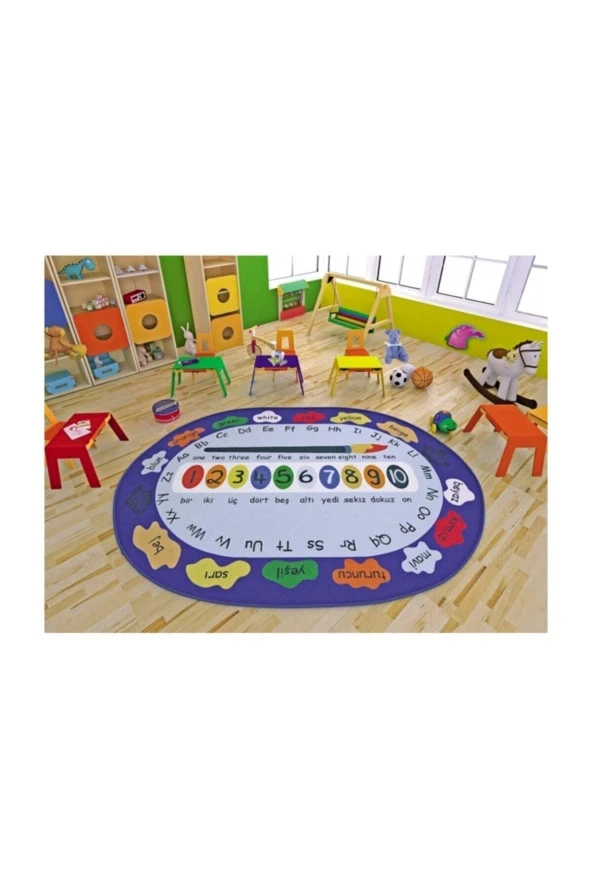 Paint Çocuk Odası Anaokulu Kaymaz Eğitici Oyun Halısı