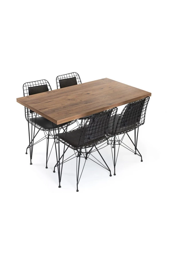 Yemek Masa Sandalye Takımları-mutfak Masası + 4 Sandalye Modern Şık Masa Takımı