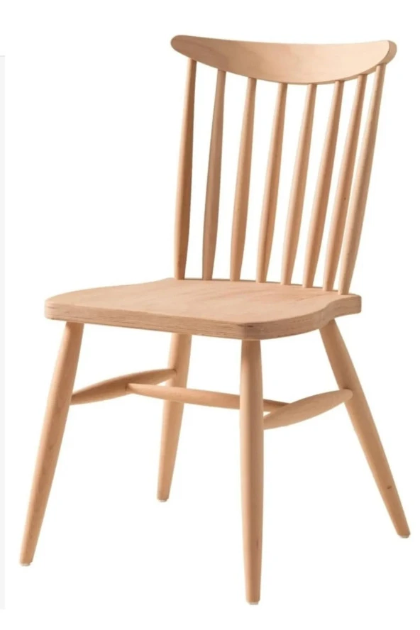 Ahşap Ham Yıldız Sandalye Cilasız Ahşap Mutfak Sandalyesi