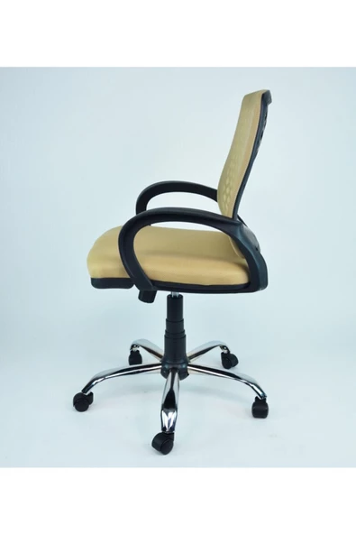 CLK Fileli Petek Ofis Büro Bilgisayar Koltuğu Sandalyesi Krom Ayak - Resim 3