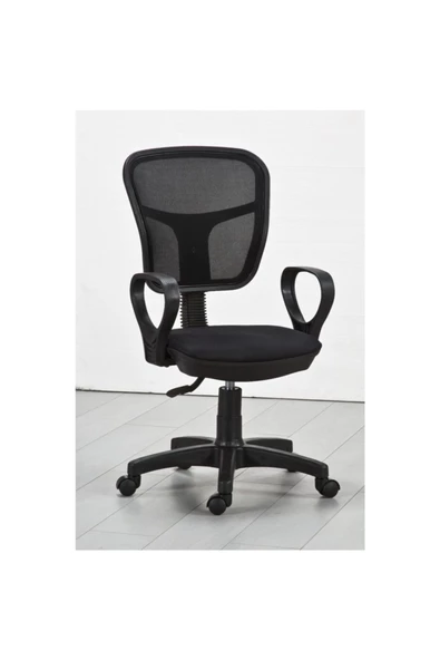 CLK Siyah Fileli Ofis Sekreter Öğrenci Yönetici Bilgisayar Çalışma Koltuğu 06