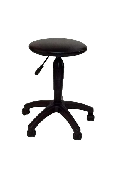 AYM Yuvarlak Amortisörlü Tekerlekli Tabure Siyah - Resim 2