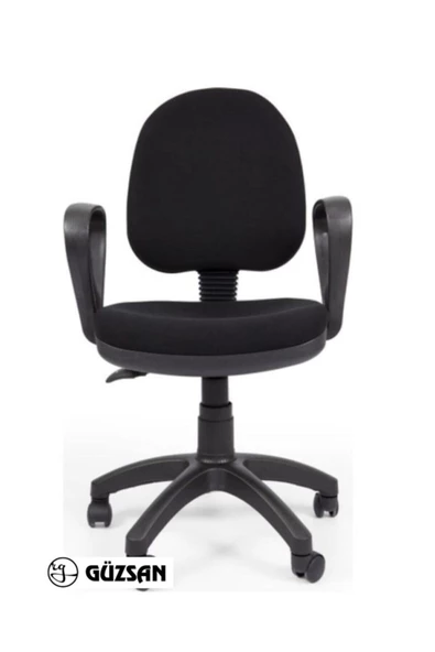 GÜZSAN Siyah Tekerlekli Döner Bilgisayar Çalışma Koltuğu Sandalyesi - 3