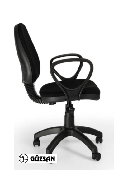 GÜZSAN Siyah Tekerlekli Döner Bilgisayar Çalışma Koltuğu Sandalyesi - 2