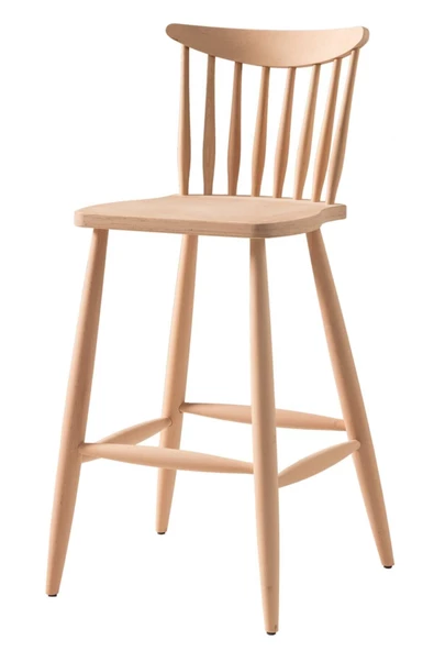 Geppetto Home Yıldız Bar Sandalye Cilasız Ham Ahşap ürün görseli
