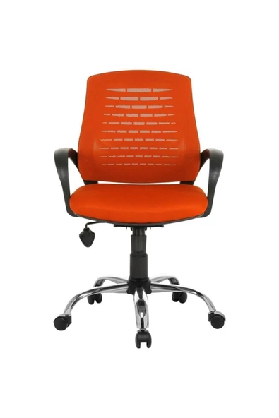 Fabrika Sers Büro Ofis Çalışma Koltuğu-turuncu Bilgisayar Sandalyesi - 2