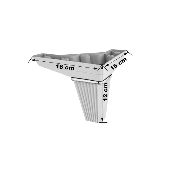 Mobilya Ayağı Kirli Beyaz Koltuk Kanepe Baza Chester Oturma Grubu Ayağı 1 Adet Robot Süpürge Uygun - Resim 3