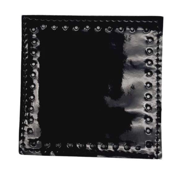 Angel Çanta Aksesuar 10x10 cm Kare Rugan Deri Siyah Renk 1 Adet - Resim 2