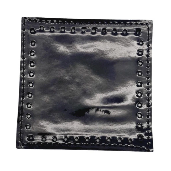 Angel Çanta Aksesuar 10x10 cm Kare Rugan Deri Siyah Renk 1 Adet - Resim 3