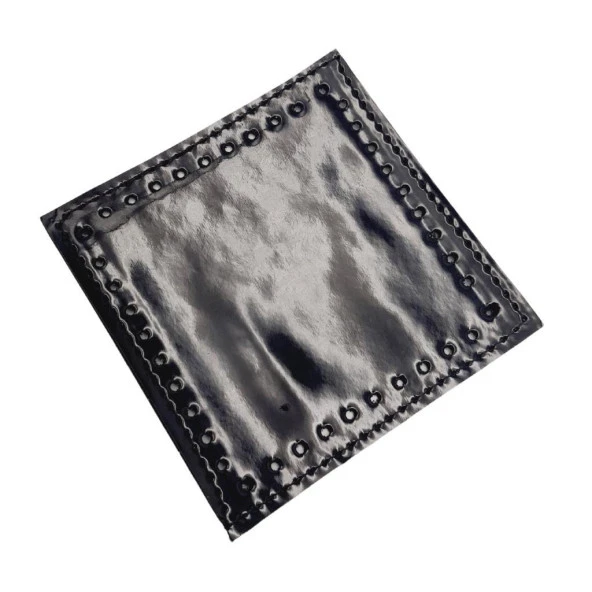 Angel Çanta Aksesuar 10x10 cm Kare Rugan Deri Siyah Renk 1 Adet - Resim 4