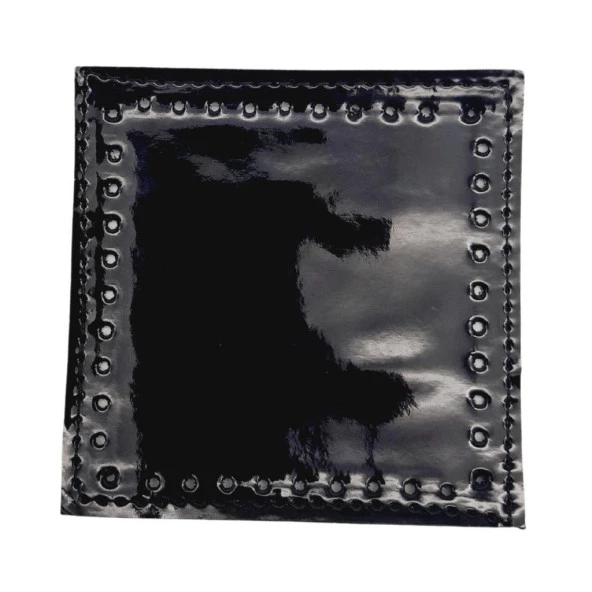 Angel Çanta Aksesuar 10x10 cm Kare Rugan Deri Siyah Renk 1 Adet - Resim 5