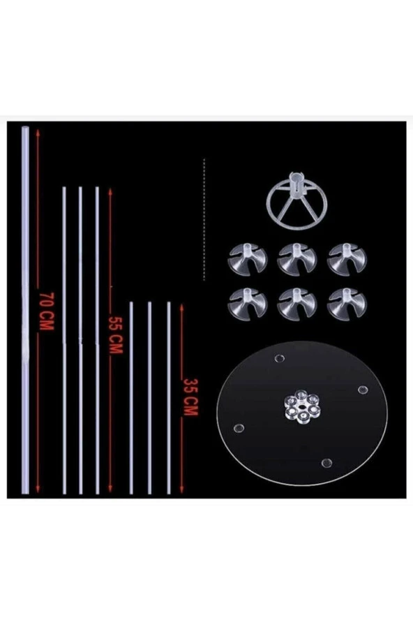 Balon Süsleme Standı 7 Çubuklu Balon Stand - 2