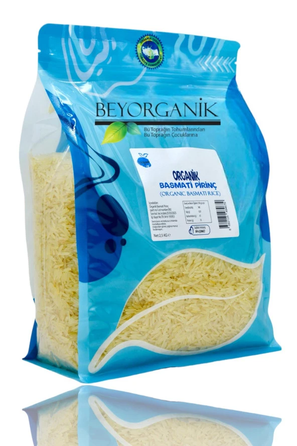 BEYORGANİK Organik Basmati Pirinç 2,5 kg